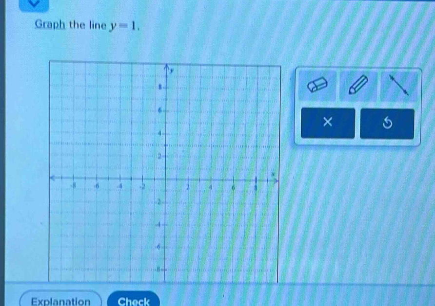 Graph the line y=1. 
× 
Explanation Check