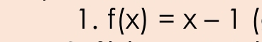 f(x)=x-1