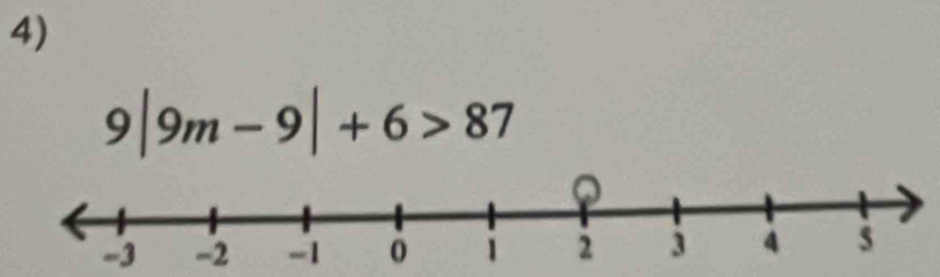 9|9m-9|+6>87