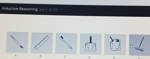 Inductive Reasoning: Set 1 of 20
A B C D E C