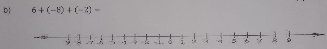 6+(-8)+(-2)=