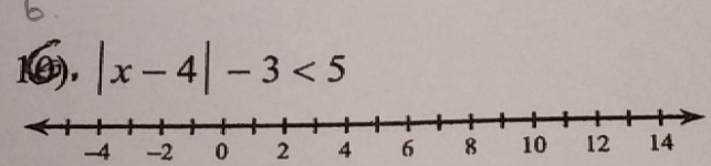 1④. |x-4|-3<5</tex>
-2