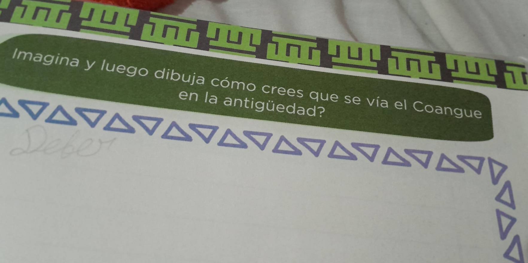 Resuelto:Imagina y luego dibuja cómo crees que se vía el Coangue en la ...