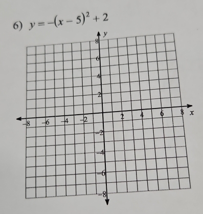 y=-(x-5)^2+2