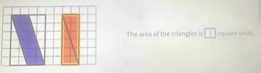 The area of the triangles is square units.