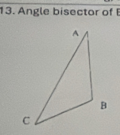 Angle bisector of