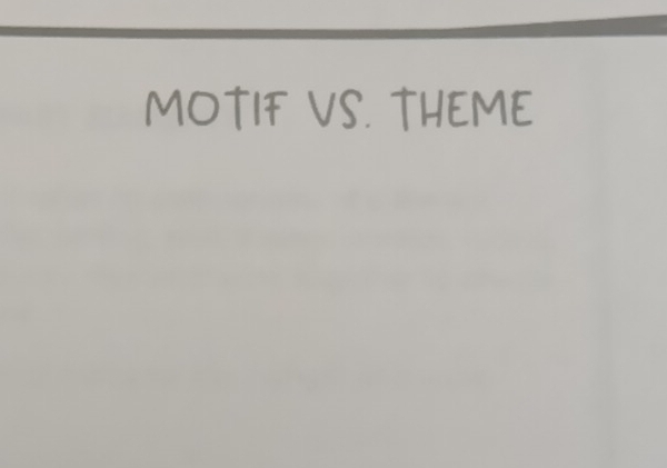 MOTIF VS. THEME