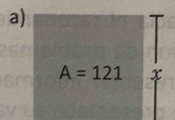 A=121 x