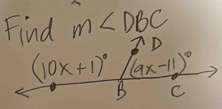 Find m∠ DBC