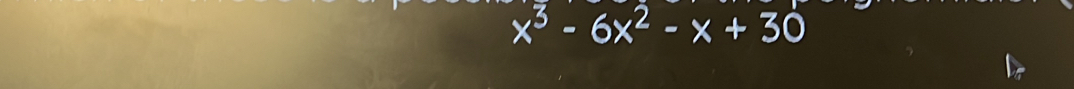 x³ - 6x² - x + 30