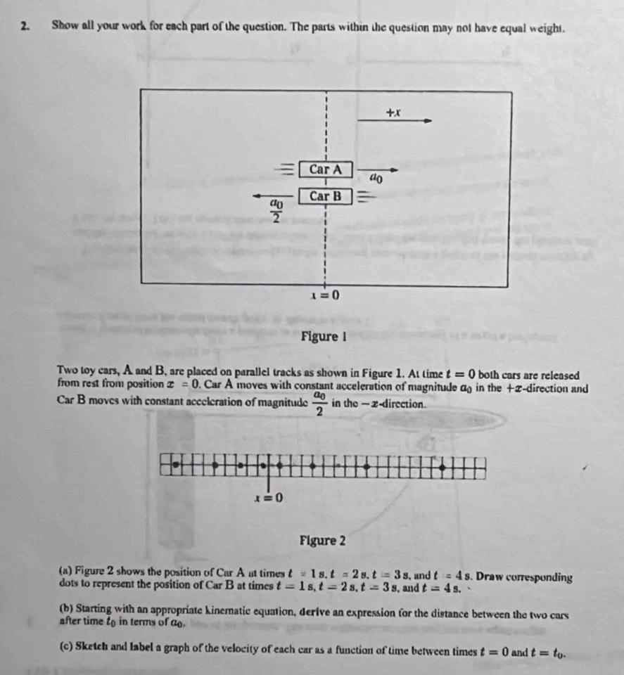 Solved: Show all your work for each part of the question. The parts ...