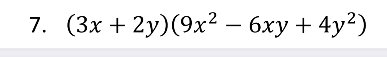 (3x+2y)(9x^2-6xy+4y^2)