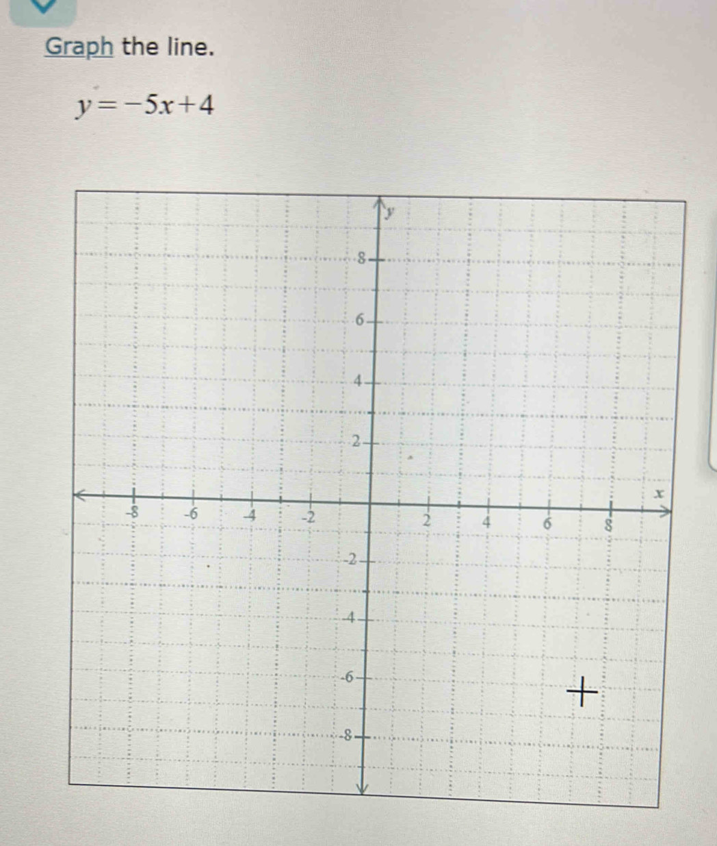 Graph the line.
y=-5x+4