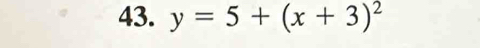 y=5+(x+3)^2