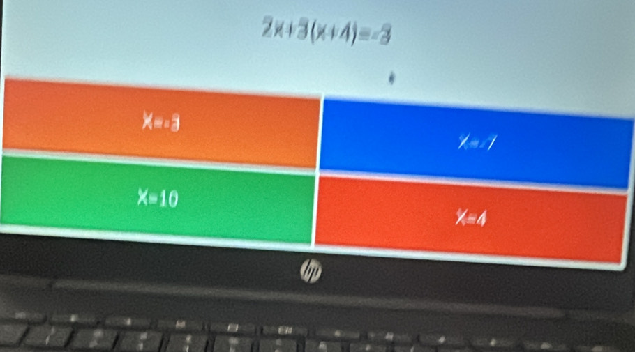 2x+3(x+4)=-3