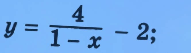 y= 4/1-x -2;