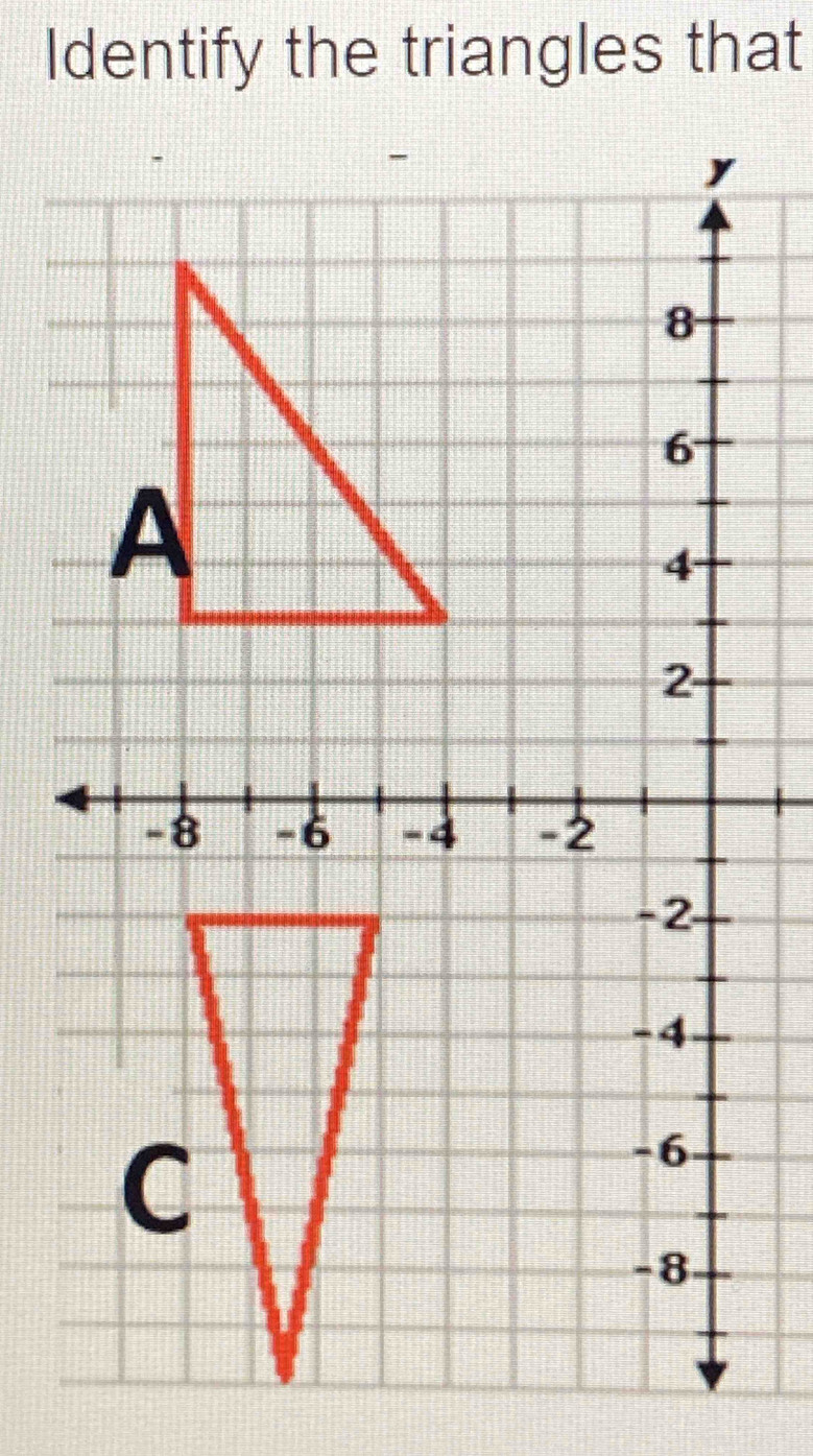 Identify the triangles that