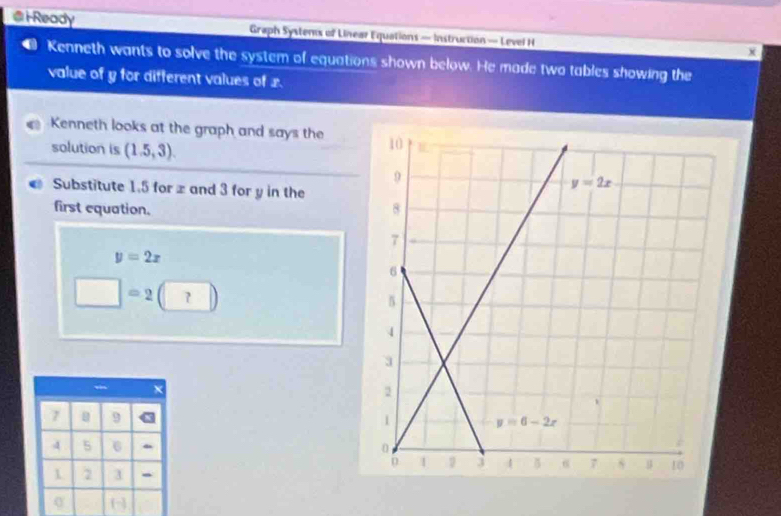 Solved: Ready Graph Systens of Linear Equations — Instruction — Level H ...