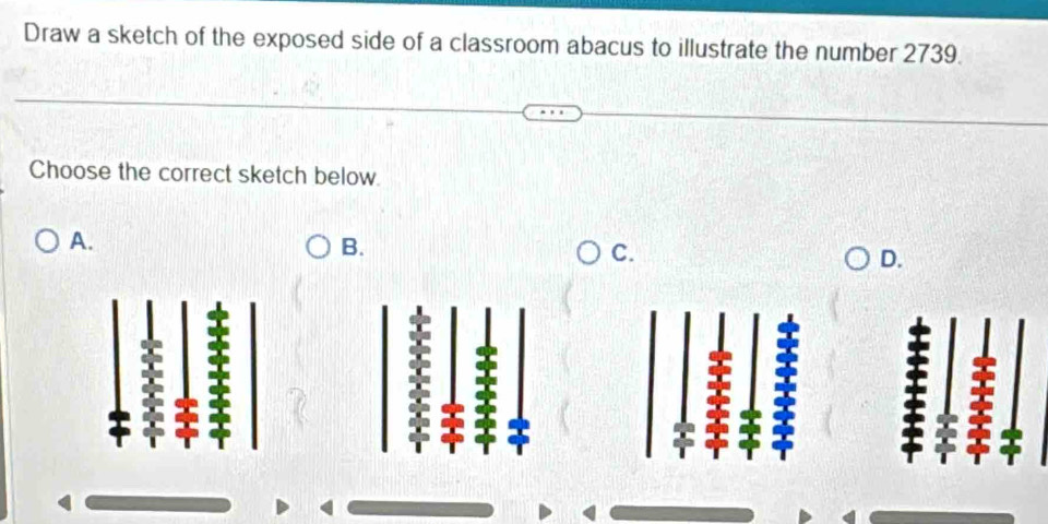 Solved: Draw a sketch of the exposed side of a classroom abacus to ...