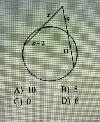 A) 10 B) 5
C) 0 D) 6