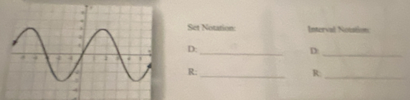 Set Notation: Interval Notation 
_ 
D: _D: 
_
R : 
_R