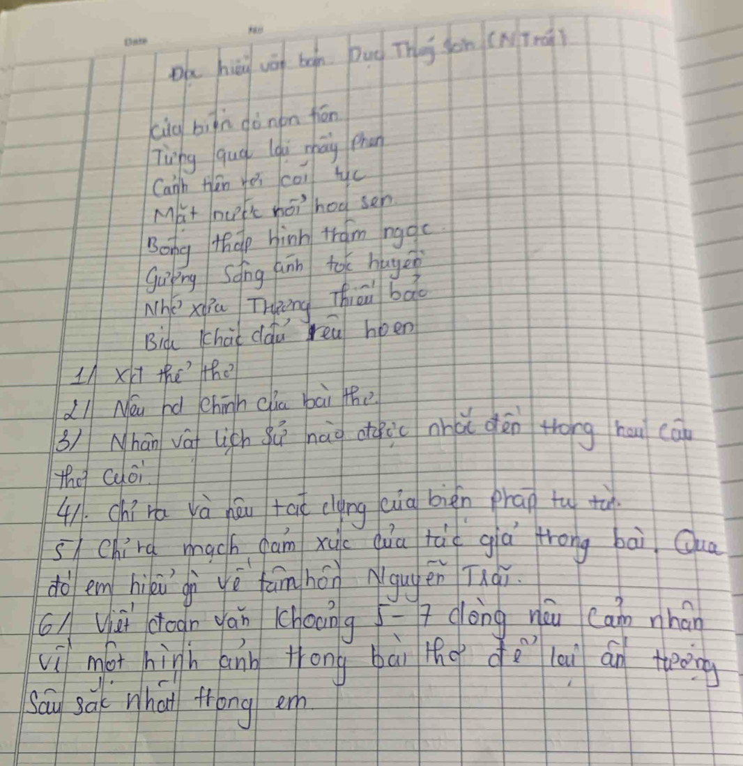 Da hiǎn ván bān uǒ Thōǐ gán (Niná) 
cìg biàn dànon hēn 
Tung qug lqù zāg phan 
Canh tān yén con tc 
Mat nutc hot hod sen 
Bong theo hinh tram ngqc 
gung Song ann tok huge 
Nhe xiu Thng Thiān bào 
Bid (chài dǎu rea heen 
IA xH the the 
dl Néi bd chih cla bāi the 
() Nhān vá lich gú nág aoic nhà qēn trong han cān 
they cuoi 
41. chíra yà nǒu tāo clǒng eià biān prap tu rà 
sìchira mach ganxùu qiu tàg già frong bāi Qua 
do em hikù gi yè fám hán Ngugén Thài 
6Ayài cogn yán khoong = dèng nóu cain nhán 
vi mói hìgh ann Hong bài theo lai án Henng 
sa sak wha frong ern