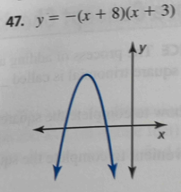 y=-(x+8)(x+3)