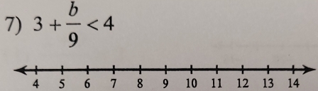 3+ b/9 <4</tex>
4 5 6 7 8 9 10 11 12 13 14
