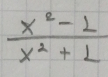  (x^2-1)/x^2+1 