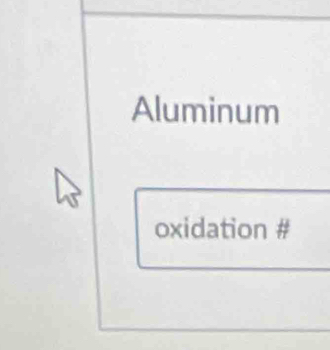 Aluminum 
oxidation #