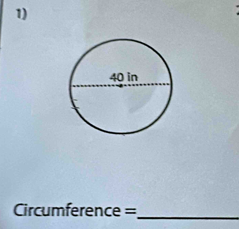 Circumference =_