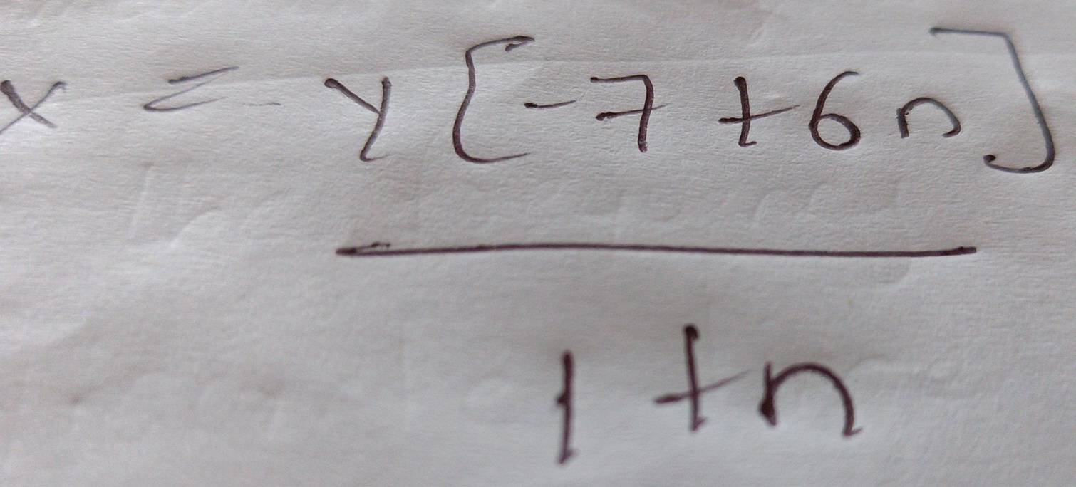 x= (y[7+6n])/1+n 