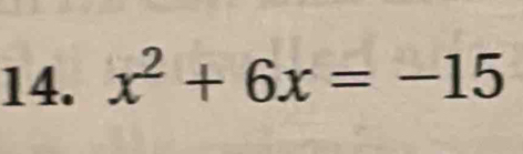 x^2+6x=-15