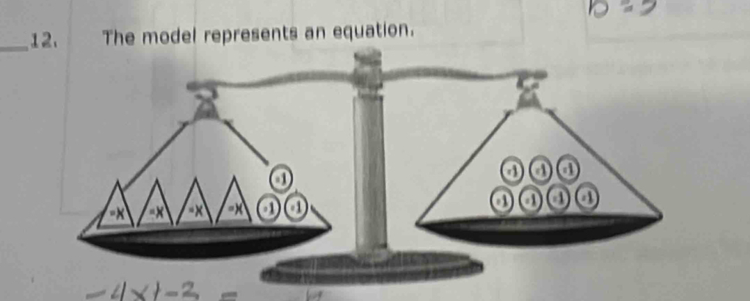 The model represents an equation. 
.