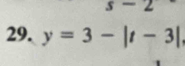 y=3-|t-3|