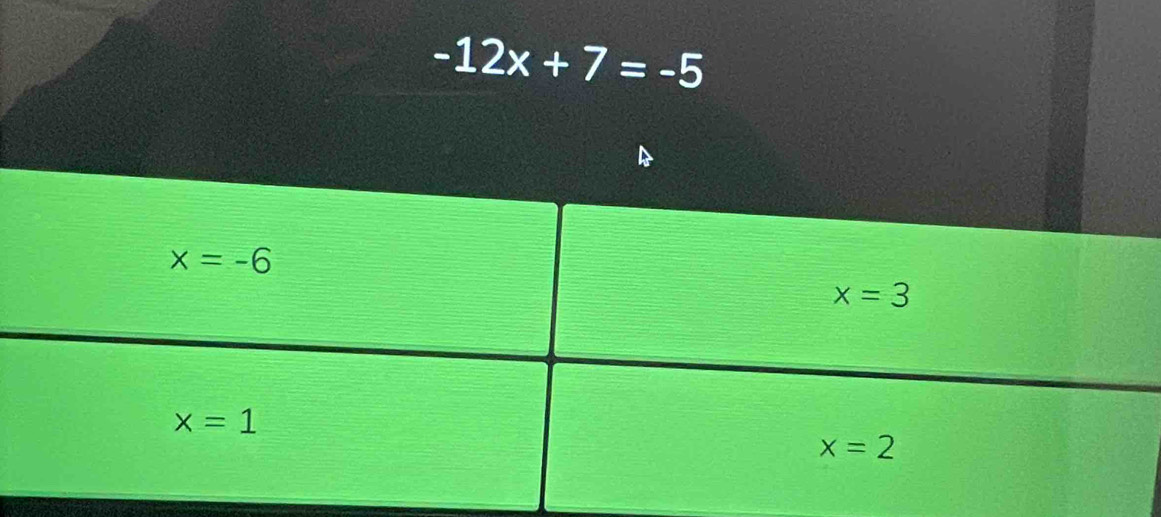 -12x+7=-5