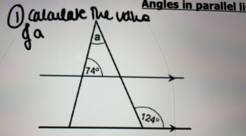 Angles in parallel li