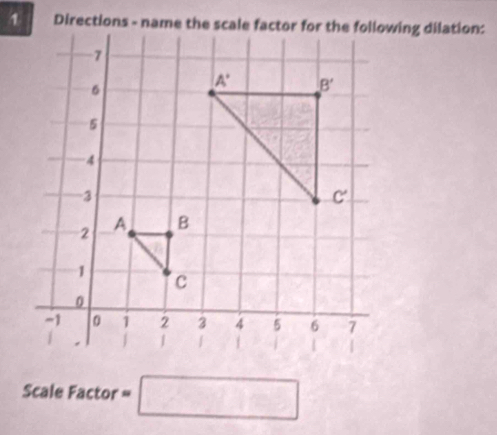 Scale Factor =□