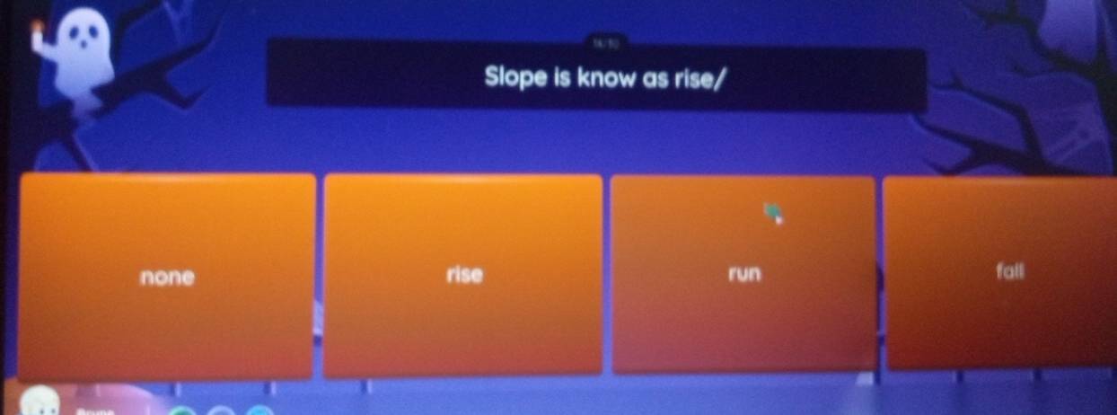 Slope is know as rise/
none rise run fall