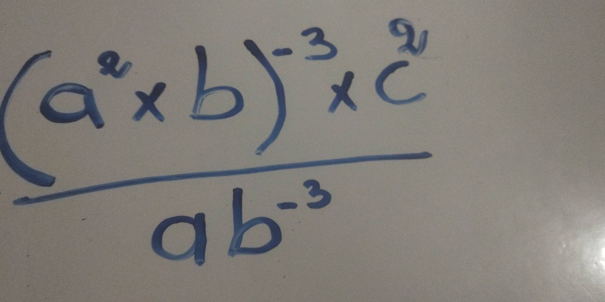 frac (a^2* b)^-3* c^2ab^(-3)