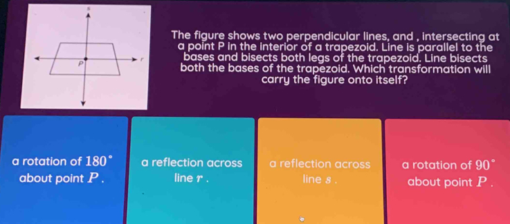 Solved: The figure shows two perpendicular lines, and , intersecting at ...