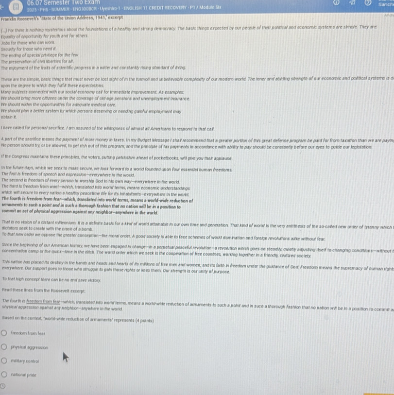 Resuelto:06.07 Semester Two Exam 2025 -PHS -SUMMER -ENG330BCR ...