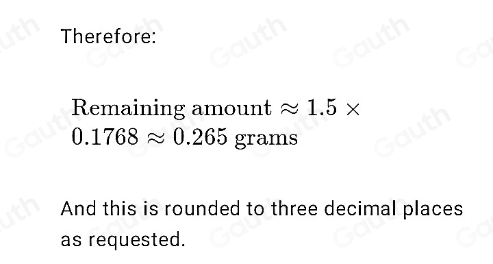 Solved: The half-life of gold- 194 is approximately 1.6 days. Step 2 of ...