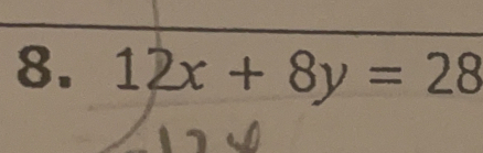 12x+8y=28