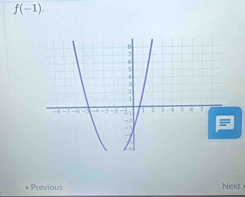 f(-1). 
Previous Next