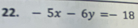 -5x-6y=-18