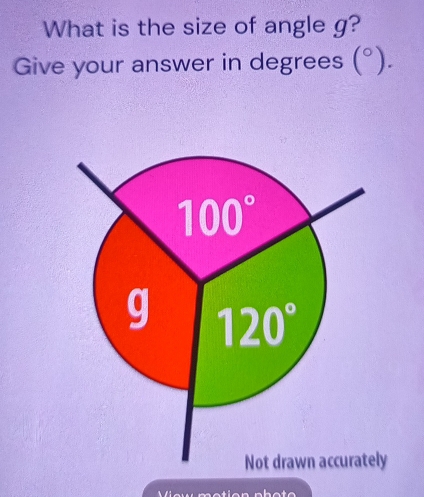 What is the size of angle g?
Give your answer in degrees (^circ ).
y
View métion nh e t e