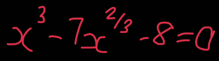 x^3-7x^(2/3)-8=0