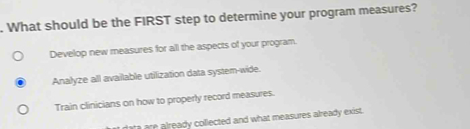 Solved: What should be the FIRST step to determine your program ...