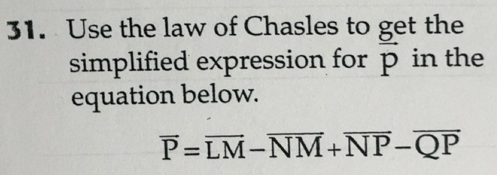 Solved: Use the law of Chasles to get the simplified expression for ...
